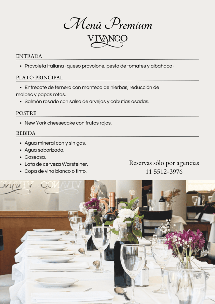 Menú premium español